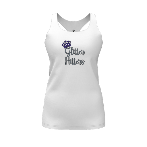 [FT0TRBWH-FYS-LOGO1] Decker Racerback Tank Top (Female Youth S, White, Logo 1)