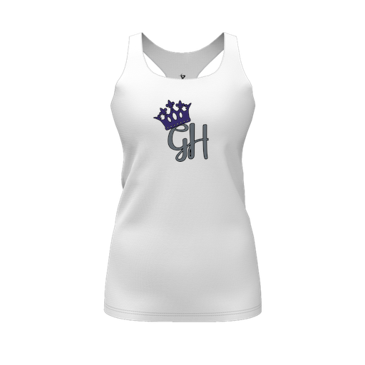 [FT0TRBWH-FYS-LOGO2] Decker Racerback Tank Top (Female Youth S, White, Logo 2)