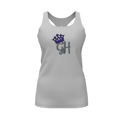 [FT0TRBGY-FYS-LOGO2] Decker Racerback Tank Top (Female Youth S, Gray, Logo 2)