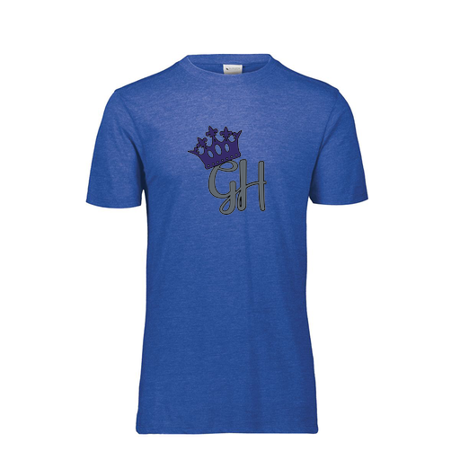 [FTSCUBRY-YS-LOGO2] Decker Youth Tri-Blend T-Shirt - Short Sleeve (Youth S, Royal, Logo 2)