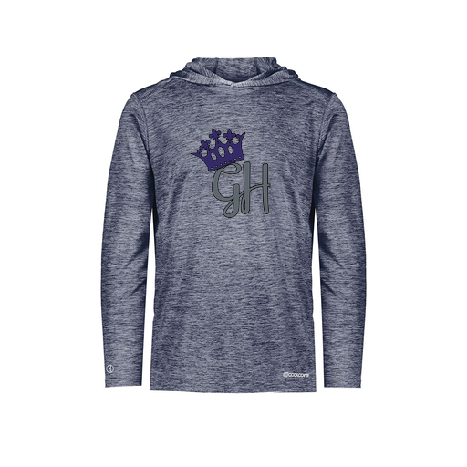 [FOLHCGNV-AS-LOGO2] Decker Men's Charge Hoodie (Adult S, Navy, Logo 2)