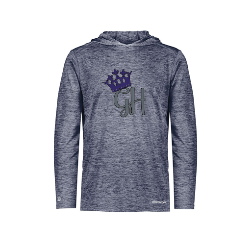 [FOLHCGNV-YS-LOGO2] Decker Youth Charge Hoodie (Youth S, Navy, Logo 2)