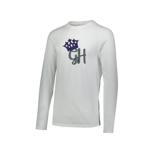 [FTLCUBWH-AXS-LOGO2] Decker Men's Tri-Blend T-Shirt - Long Sleeve (Adult XS, White, Logo 2)